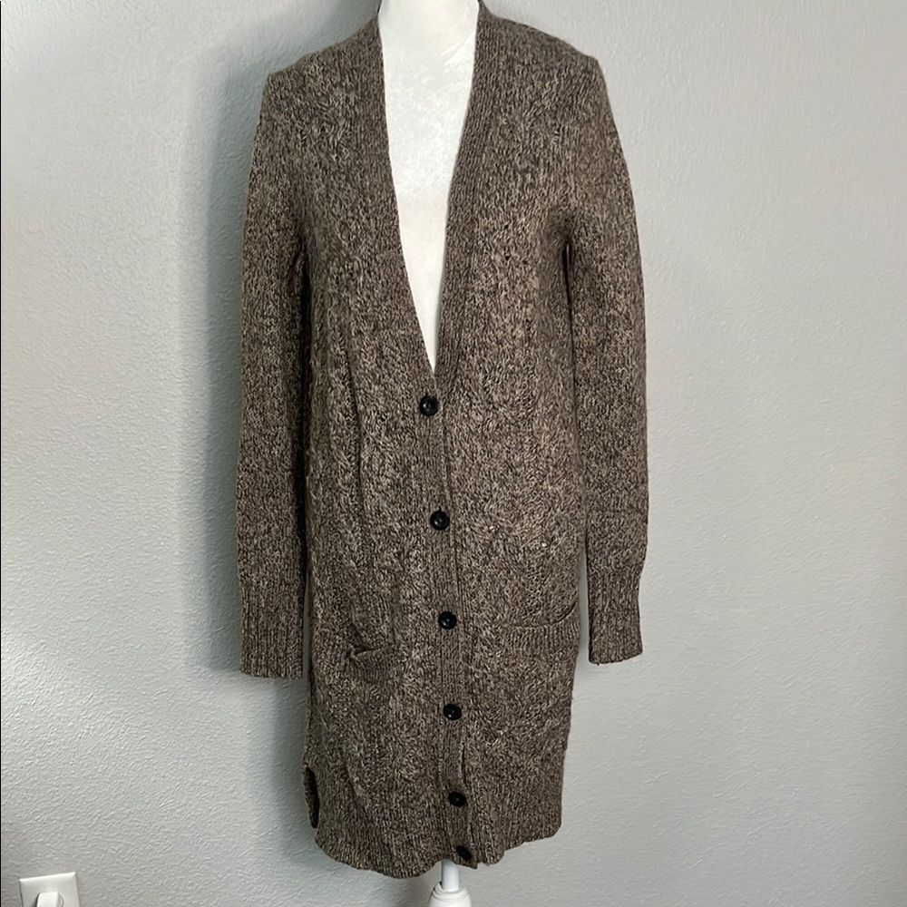 Ann Taylor Long Cardigan Brown Size Medium